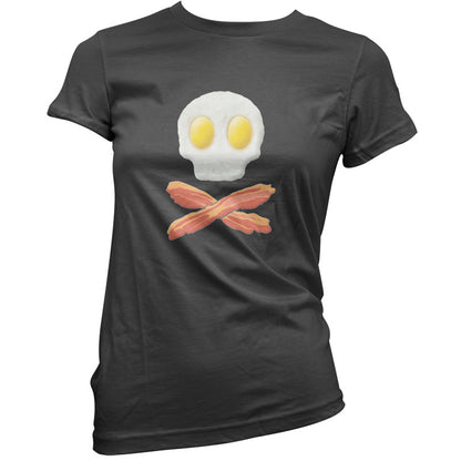 Eggs Bacon Skull and Bones T Shirt