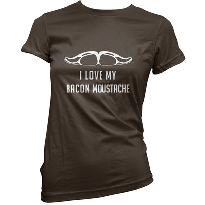 I Love My Bacon Moustache T Shirt