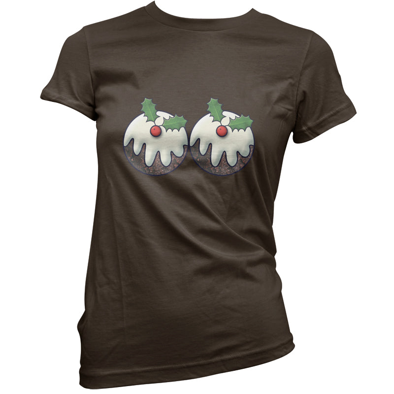 Christmas Pudding Boobs T Shirt