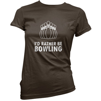 I'd Rather Be Bowling T Shirt