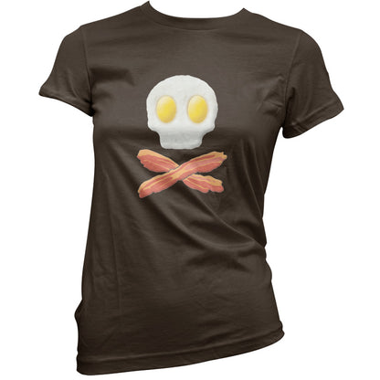 Eggs Bacon Skull and Bones T Shirt