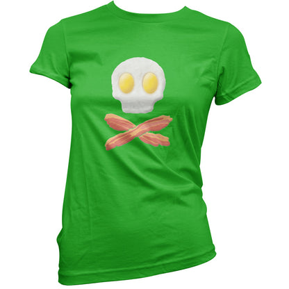Eggs Bacon Skull and Bones T Shirt