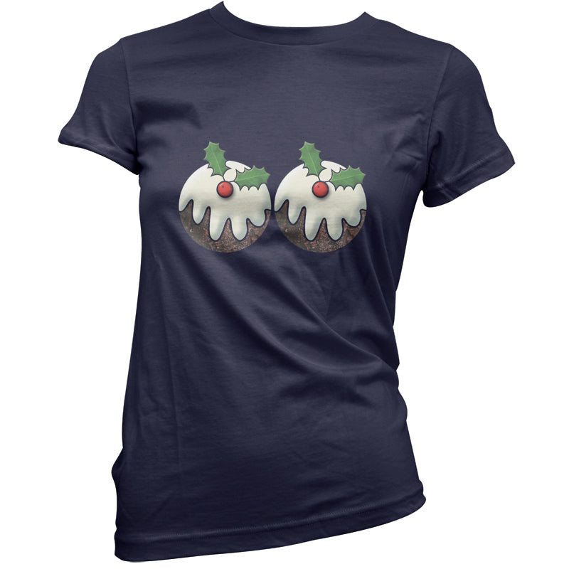 Christmas Pudding Boobs T Shirt