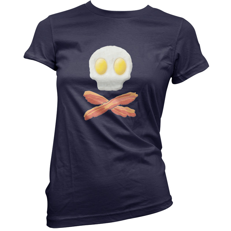 Eggs Bacon Skull and Bones T Shirt