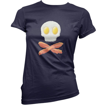 Eggs Bacon Skull and Bones T Shirt