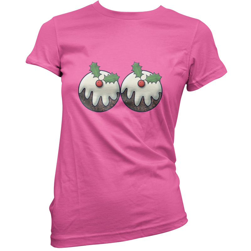 Christmas Pudding Boobs T Shirt