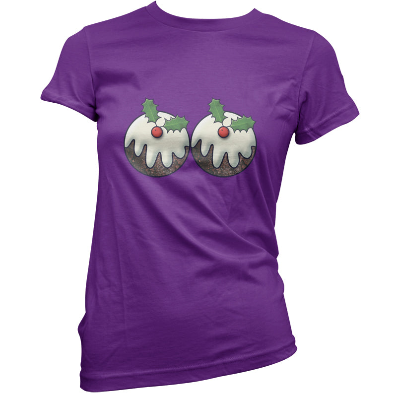 Christmas Pudding Boobs T Shirt