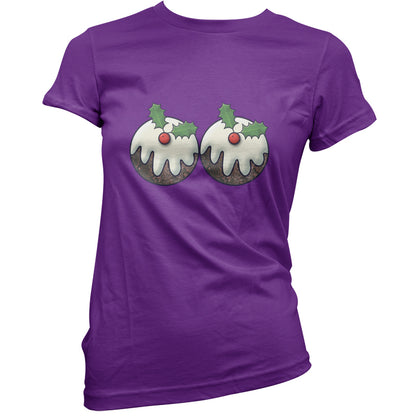 Christmas Pudding Boobs T Shirt
