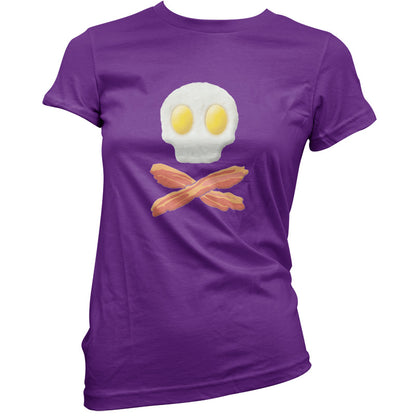 Eggs Bacon Skull and Bones T Shirt