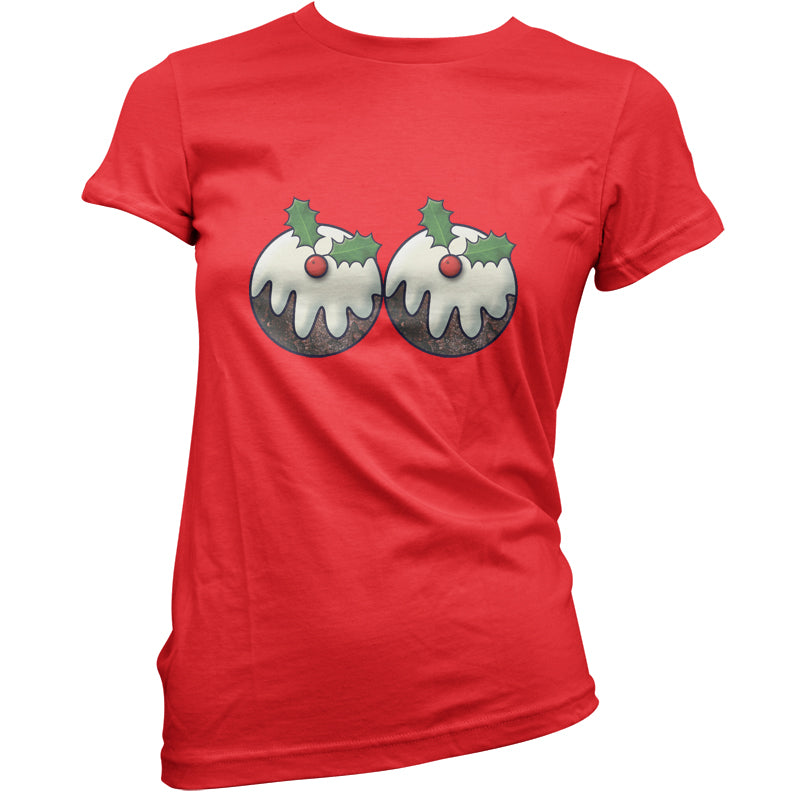 Christmas Pudding Boobs T Shirt