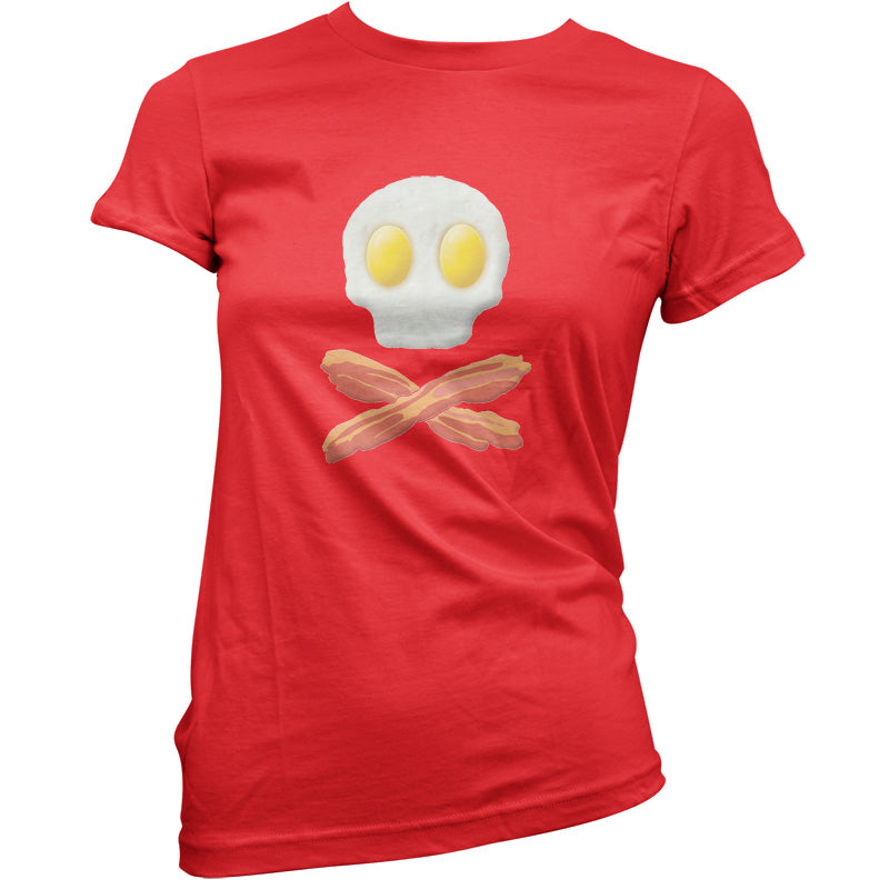 Eggs Bacon Skull and Bones T Shirt