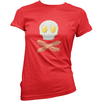 Eggs Bacon Skull and Bones T Shirt