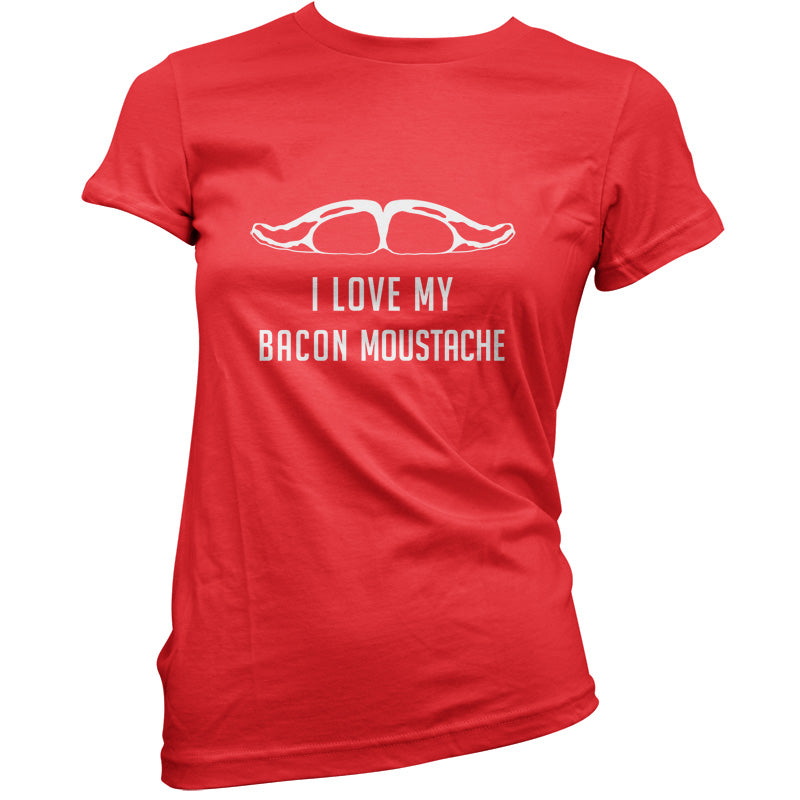 I Love My Bacon Moustache T Shirt