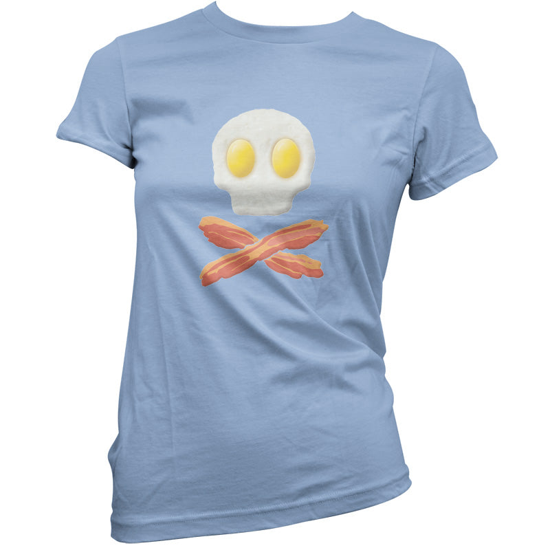 Eggs Bacon Skull and Bones T Shirt