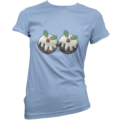 Christmas Pudding Boobs T Shirt