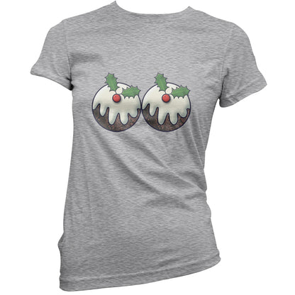 Christmas Pudding Boobs T Shirt