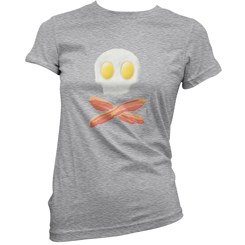 Eggs Bacon Skull and Bones T Shirt