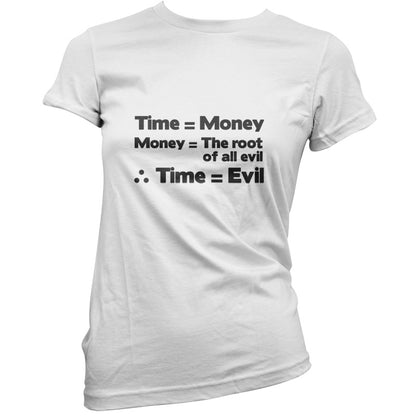 Time Equals The Root Of All Evil T Shirt