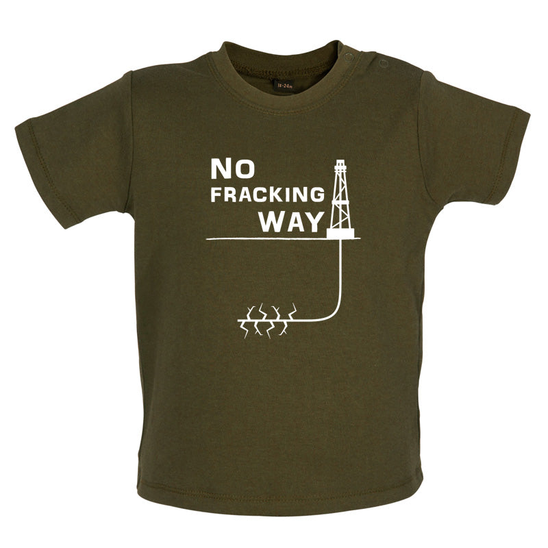 No Fracking Way Baby T Shirt