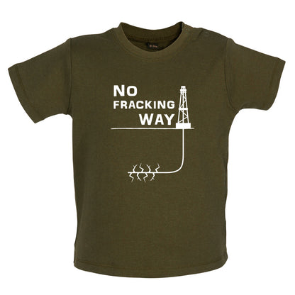 No Fracking Way Baby T Shirt