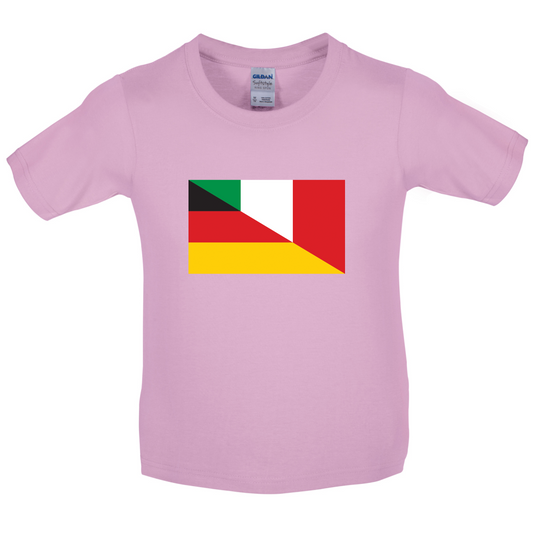 Half German Half Italian Flag Kids T Shirt