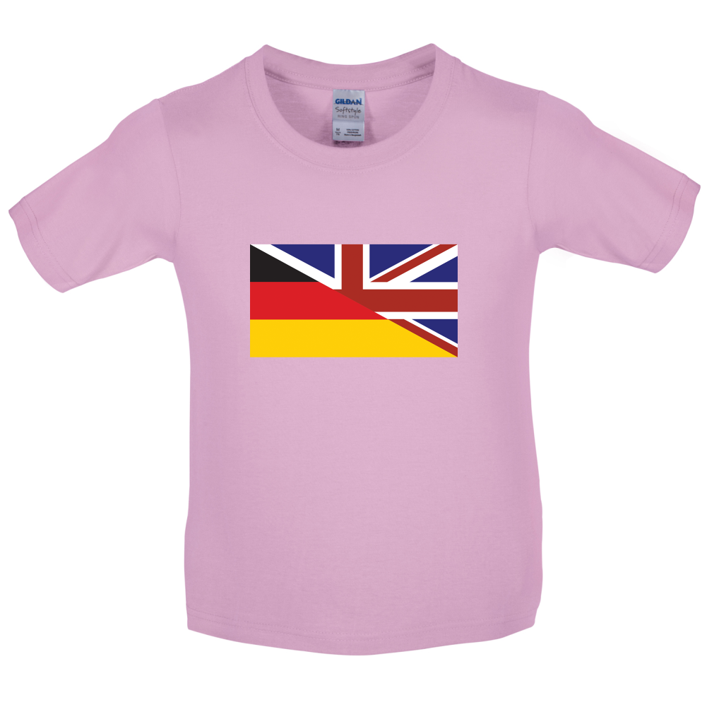 Half German Half British Flag Kids T Shirt