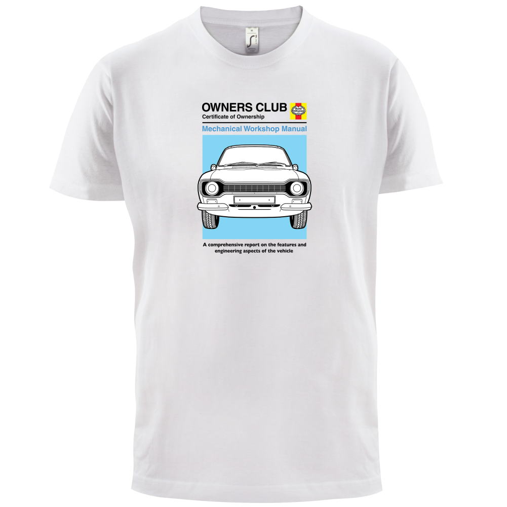 Car Owners Manual Ford Escort T Shirt