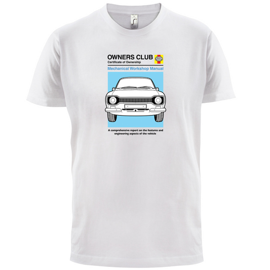Car Owners Manual Ford Escort T Shirt
