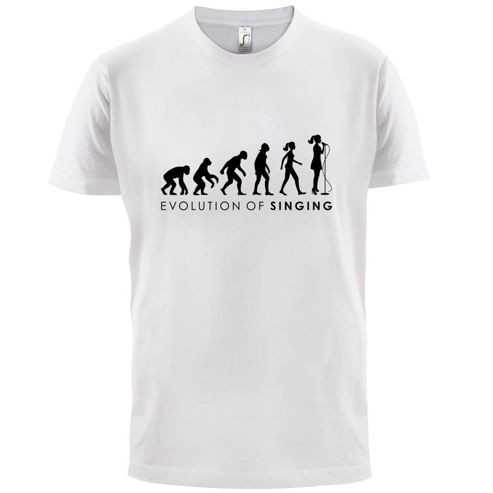 Evolution Of Woman Singing T Shirt