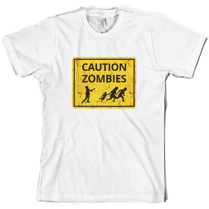 Caution Zombies Road Sign T Shirt