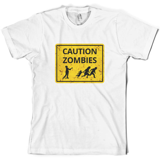 Caution Zombies Road Sign T Shirt