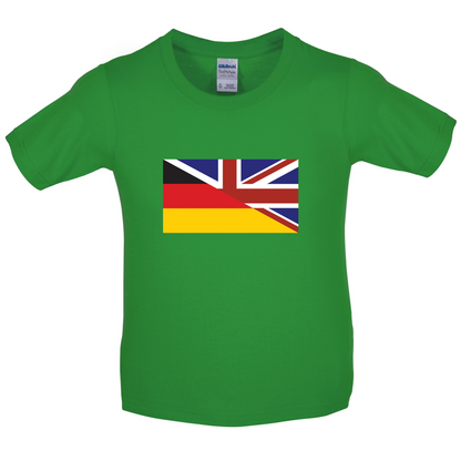 Half German Half British Flag Kids T Shirt