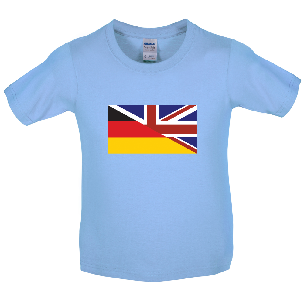 Half German Half British Flag Kids T Shirt