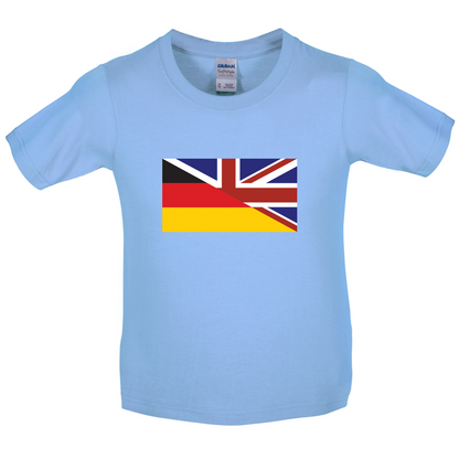 Half German Half British Flag Kids T Shirt