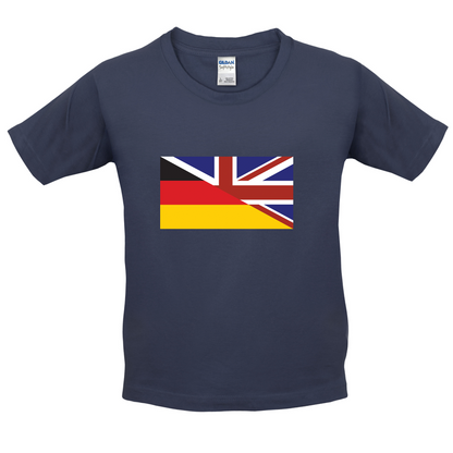 Half German Half British Flag Kids T Shirt