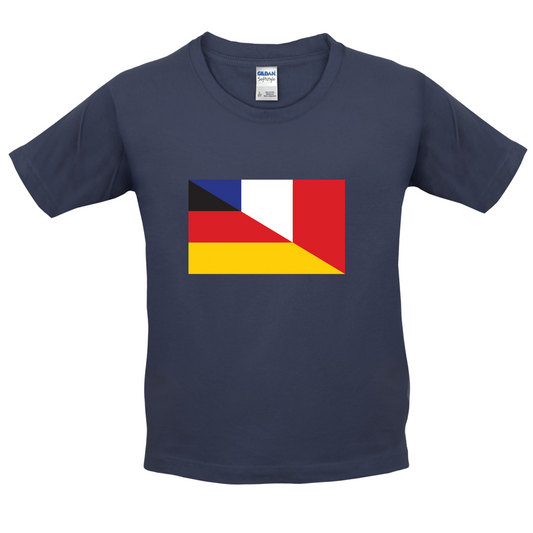 Half German Half French Flag Kids T Shirt