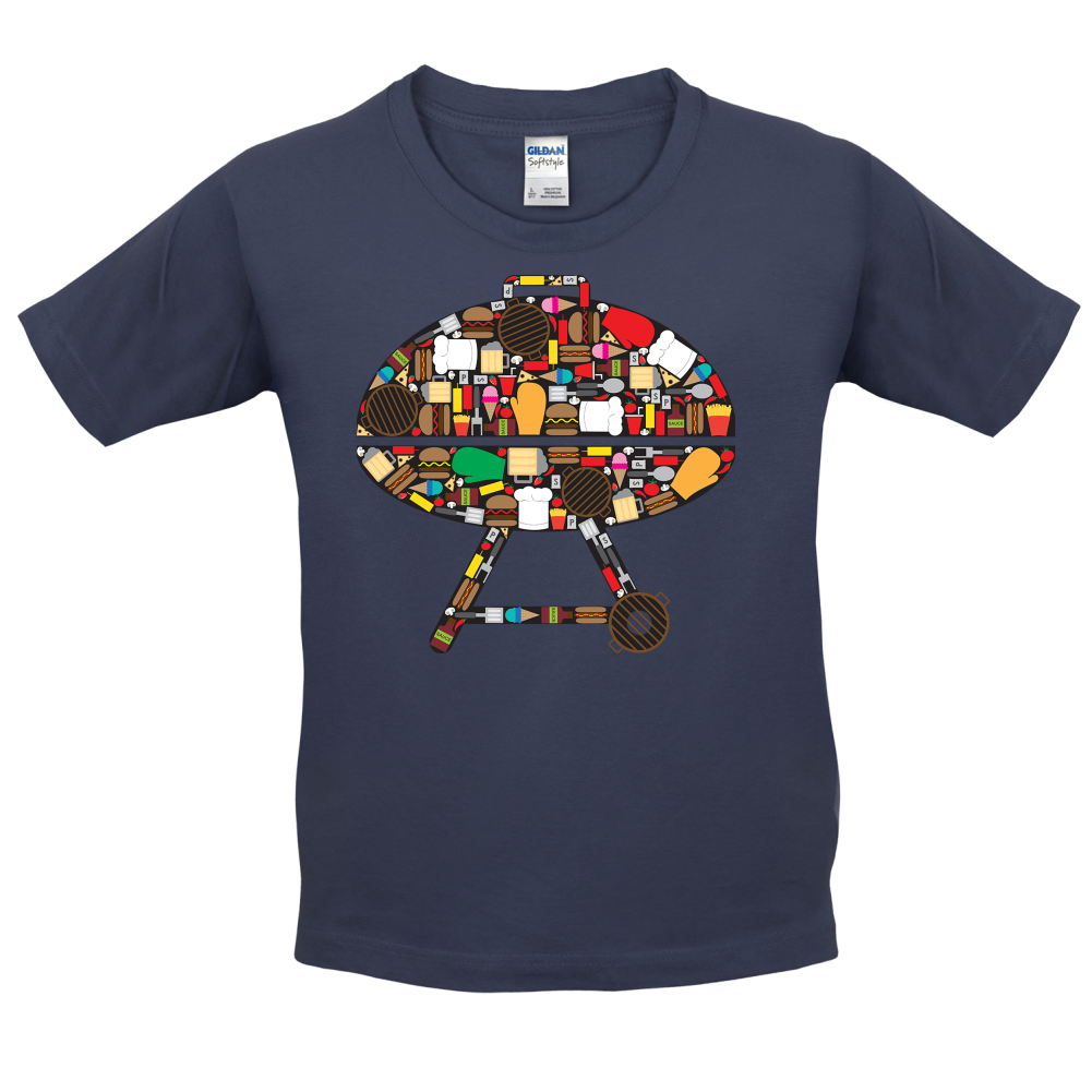 BBQ Montage Kids T Shirt