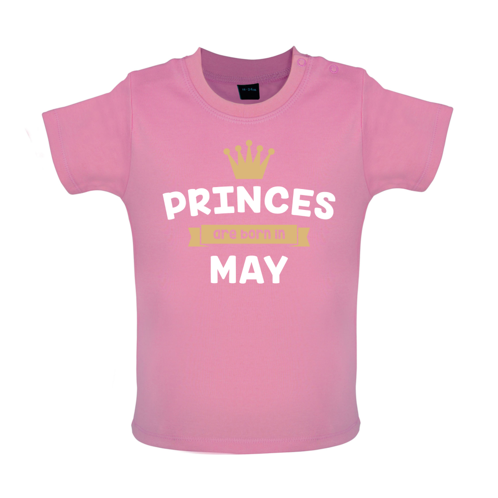 Princes Are Born In May Baby T Shirt