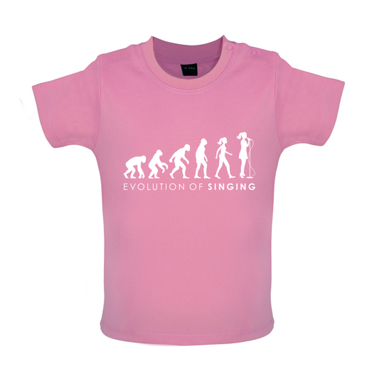 Evolution Of Woman Singing Baby T Shirt