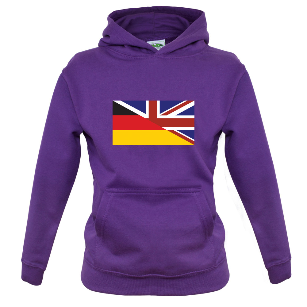 Half German Half British Flag Kids T Shirt