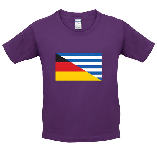 Half German Half Greek Flag Kids T Shirt