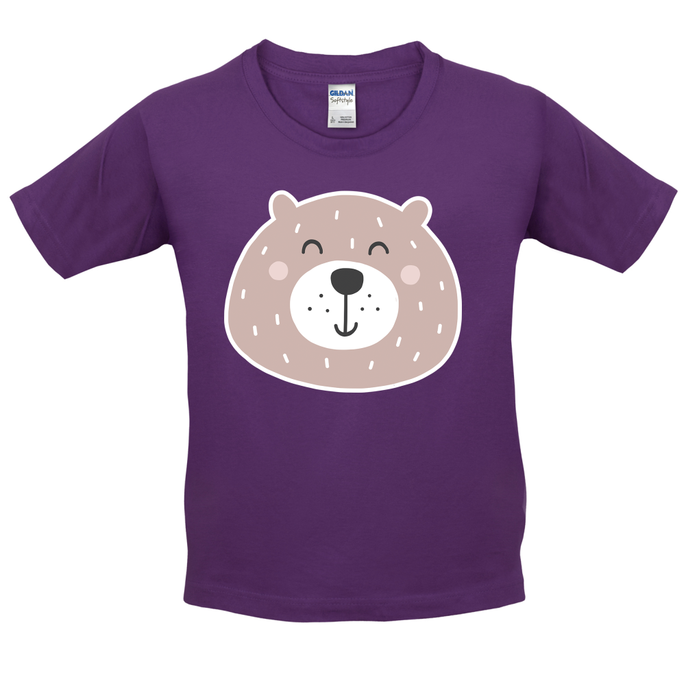 Smiley Face Mrs Bear Kids T Shirt