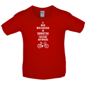 A Man Who Can Ride in Manhattan can Ride anywhere Kids T Shirt